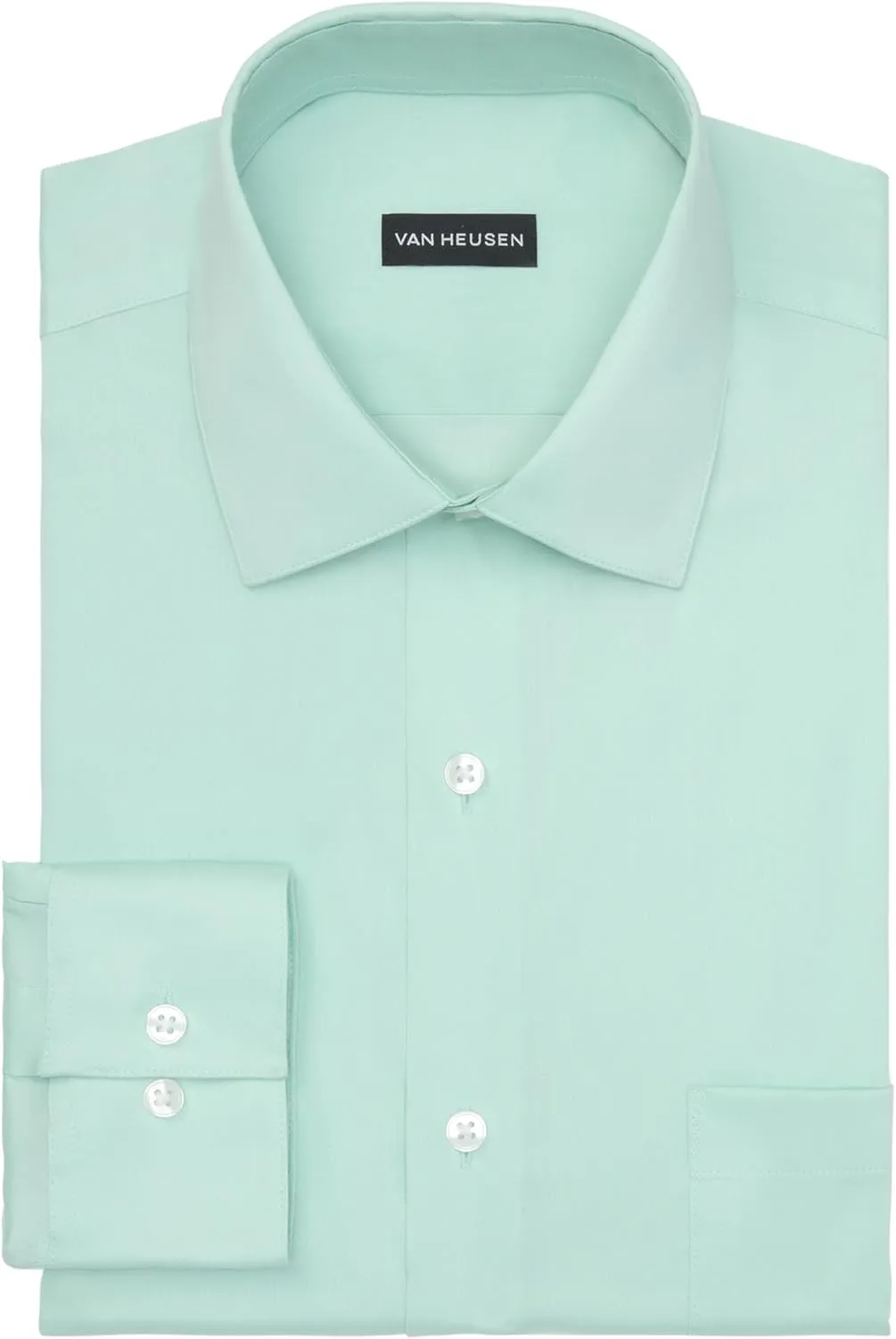 Van Heusen Men's Dress Shirt Regular Fit Ultra Wrinkle Free Flex Collar Stretch Solid