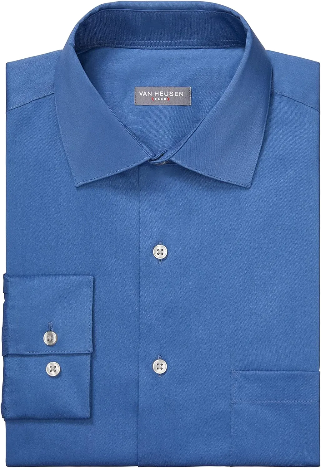 Van Heusen Men's Dress Shirt Regular Fit Ultra Wrinkle Free Flex Collar Stretch Solid