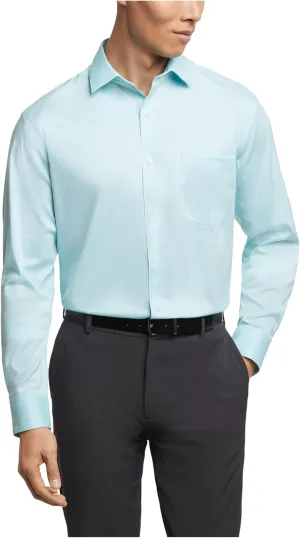 Van Heusen Men's Dress Shirt Regular Fit Ultra Wrinkle Free Flex Collar Stretch Solid