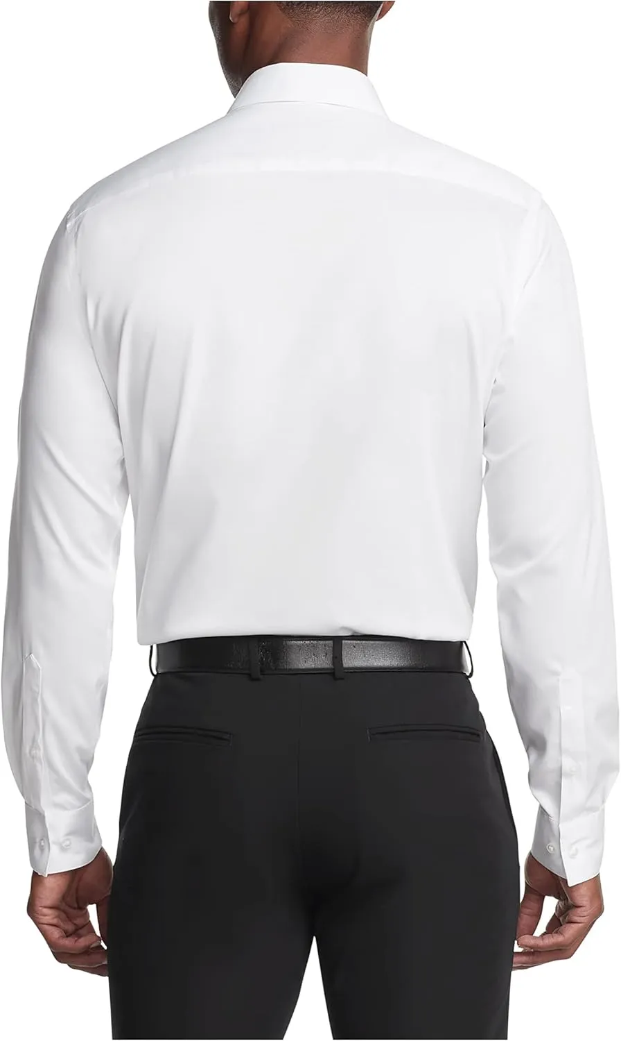 Van Heusen Men's Dress Shirt Regular Fit Ultra Wrinkle Free Flex Collar Stretch Solid