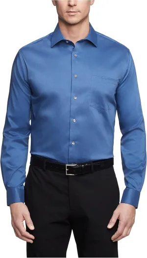 Van Heusen Men's Dress Shirt Regular Fit Ultra Wrinkle Free Flex Collar Stretch Solid