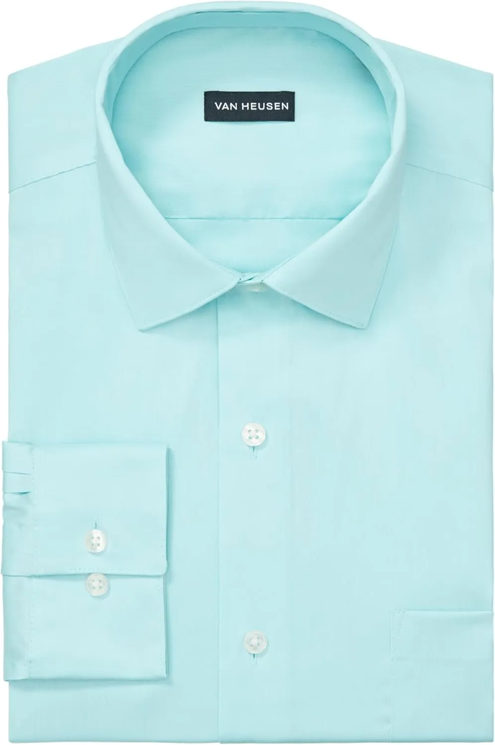Van Heusen Men's Dress Shirt Regular Fit Ultra Wrinkle Free Flex Collar Stretch Solid