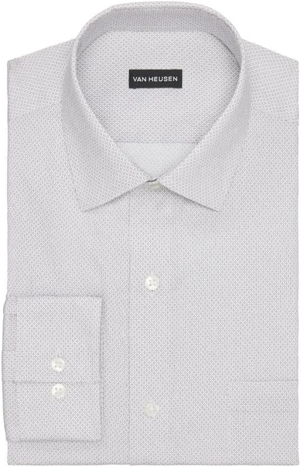 Van Heusen Men's Dress Shirt Regular Fit Ultra Wrinkle Free Flex Collar Stretch