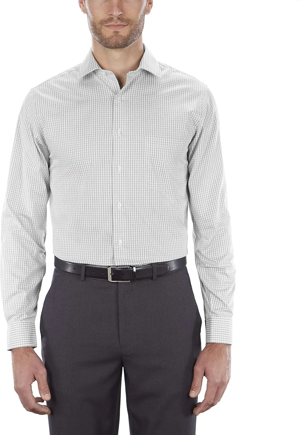 Van Heusen Men's Regular Fit Flex Collar Check Dress Shirt - Amazon Exclusive