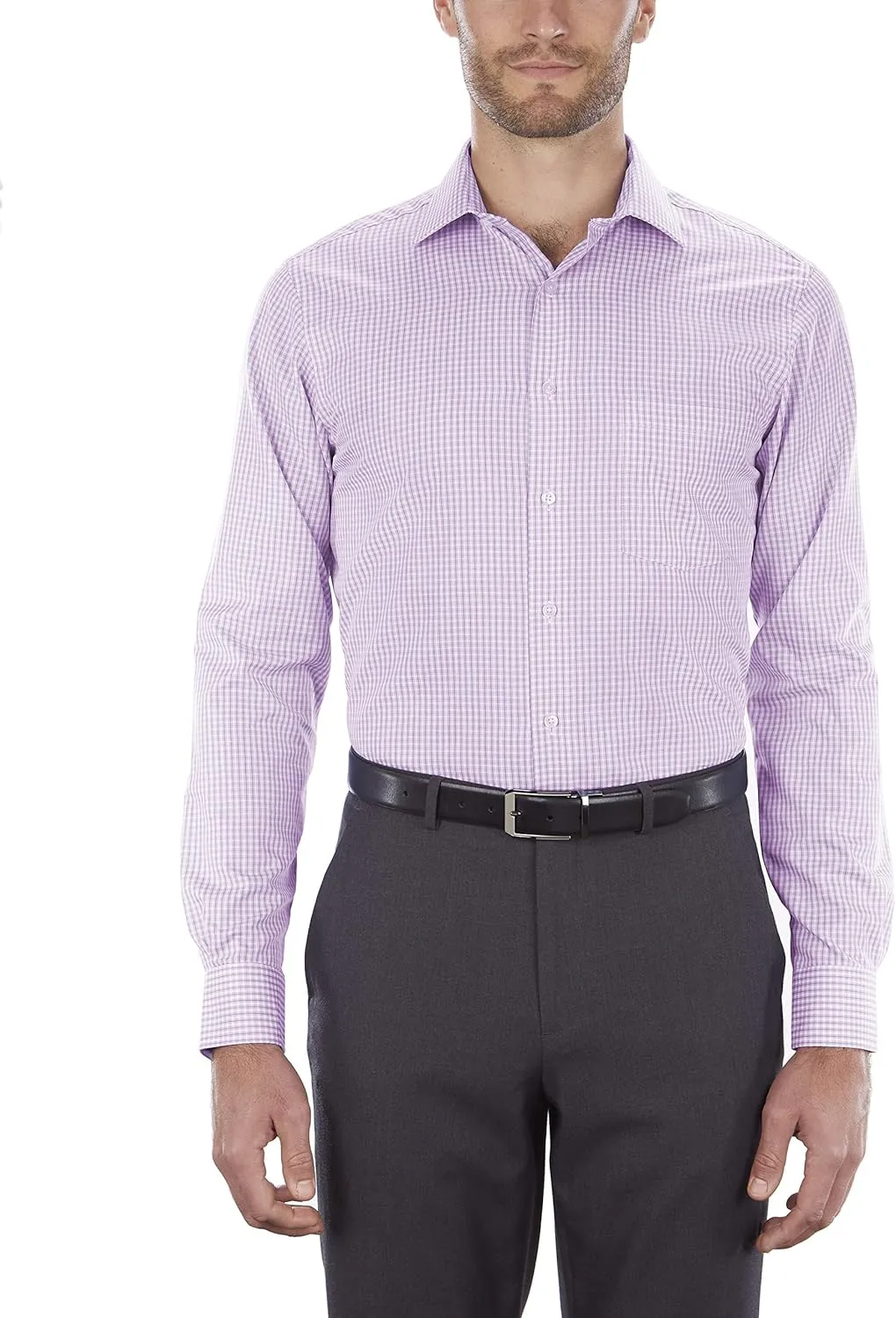 Van Heusen Men's Regular Fit Flex Collar Check Dress Shirt - Amazon Exclusive