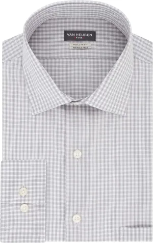 Van Heusen Men's Regular Fit Flex Collar Check Dress Shirt - Amazon Exclusive