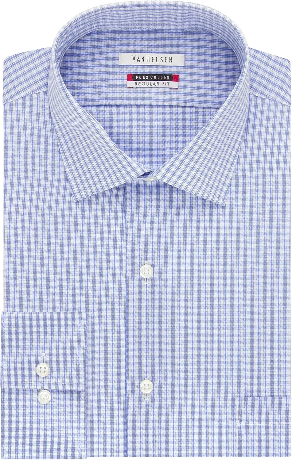 Van Heusen Men's Regular Fit Flex Collar Check Dress Shirt - Amazon Exclusive