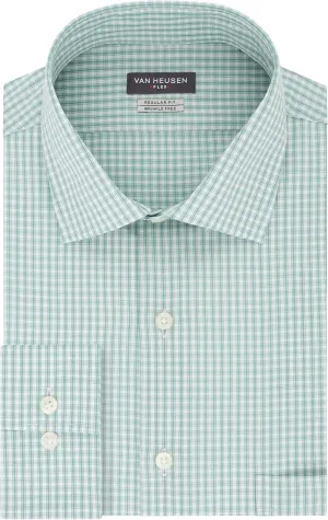 Van Heusen Men's Regular Fit Flex Collar Check Dress Shirt - Amazon Exclusive