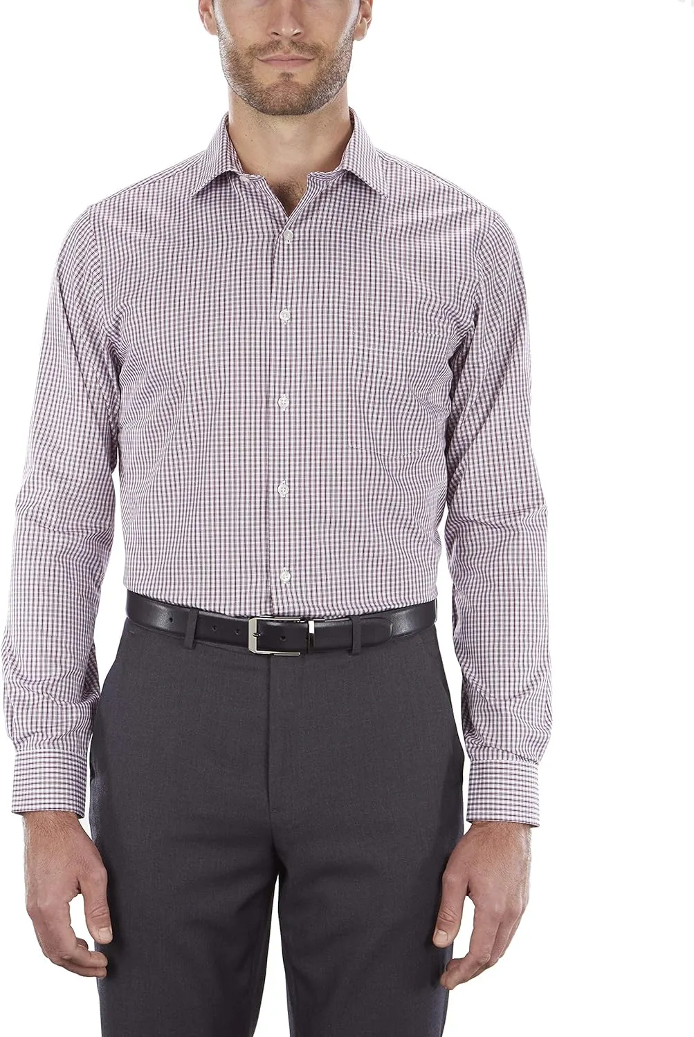 Van Heusen Men's Regular Fit Flex Collar Check Dress Shirt - Amazon Exclusive