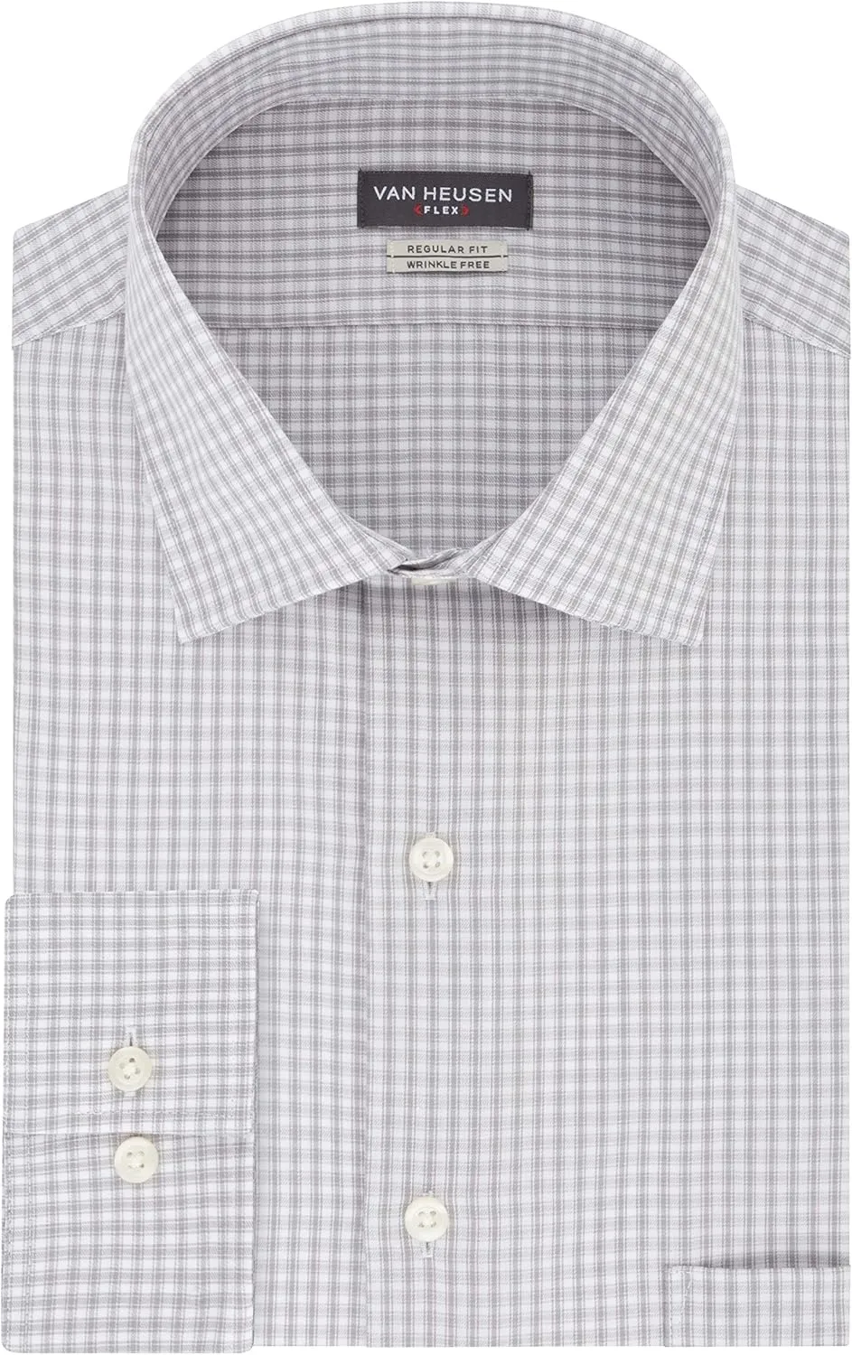 Van Heusen Men's Regular Fit Flex Collar Check Dress Shirt - Amazon Exclusive