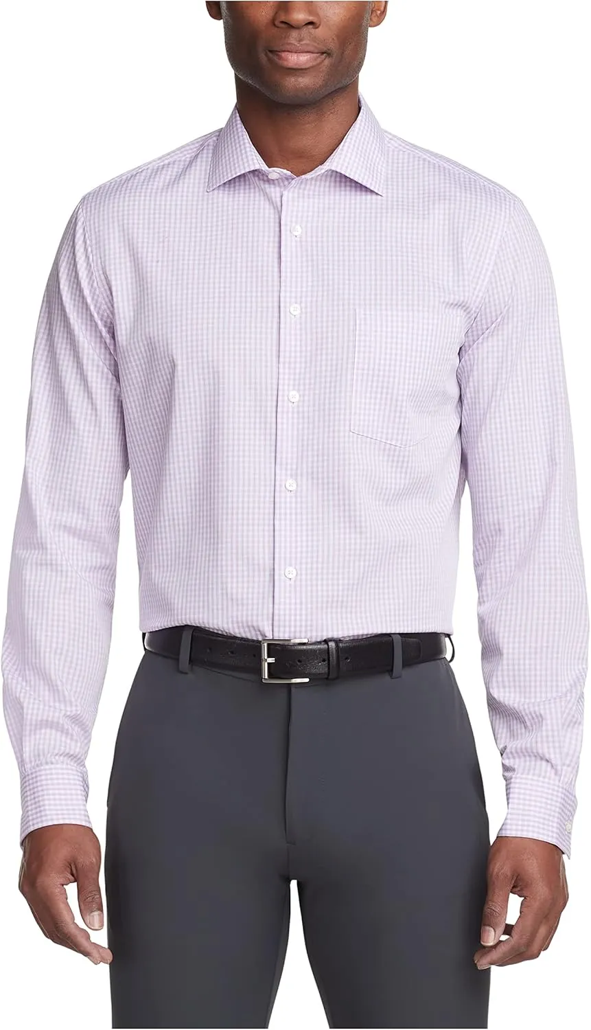 Van Heusen Men's Regular Fit Flex Collar Check Dress Shirt - Amazon Exclusive