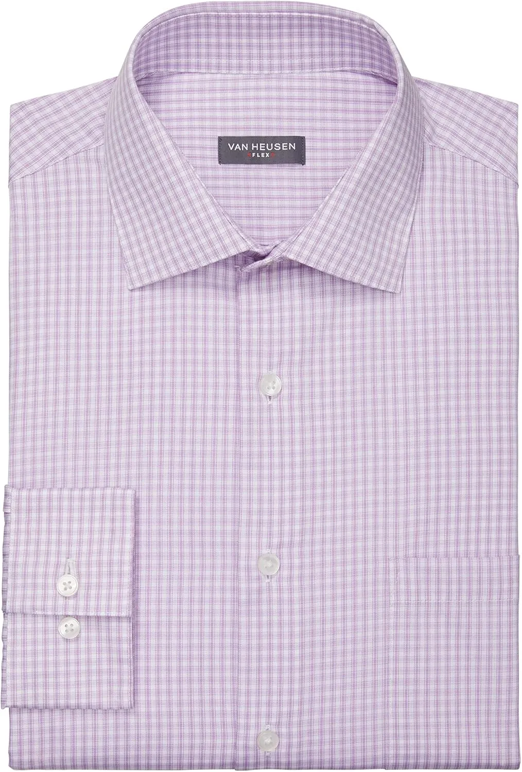 Van Heusen Men's Regular Fit Flex Collar Check Dress Shirt - Amazon Exclusive