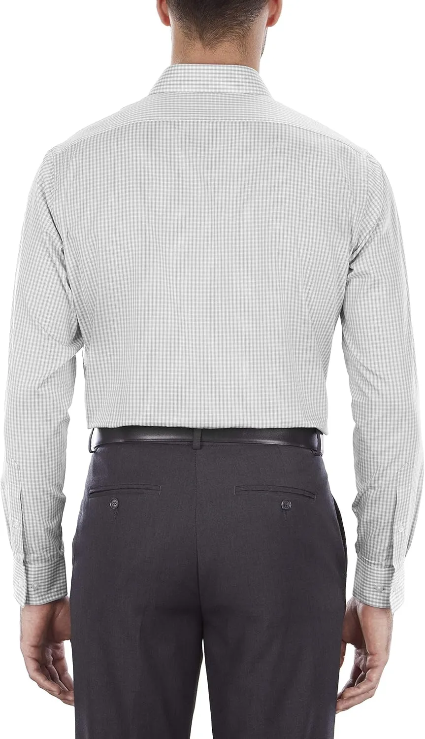 Van Heusen Men's Regular Fit Flex Collar Check Dress Shirt - Amazon Exclusive
