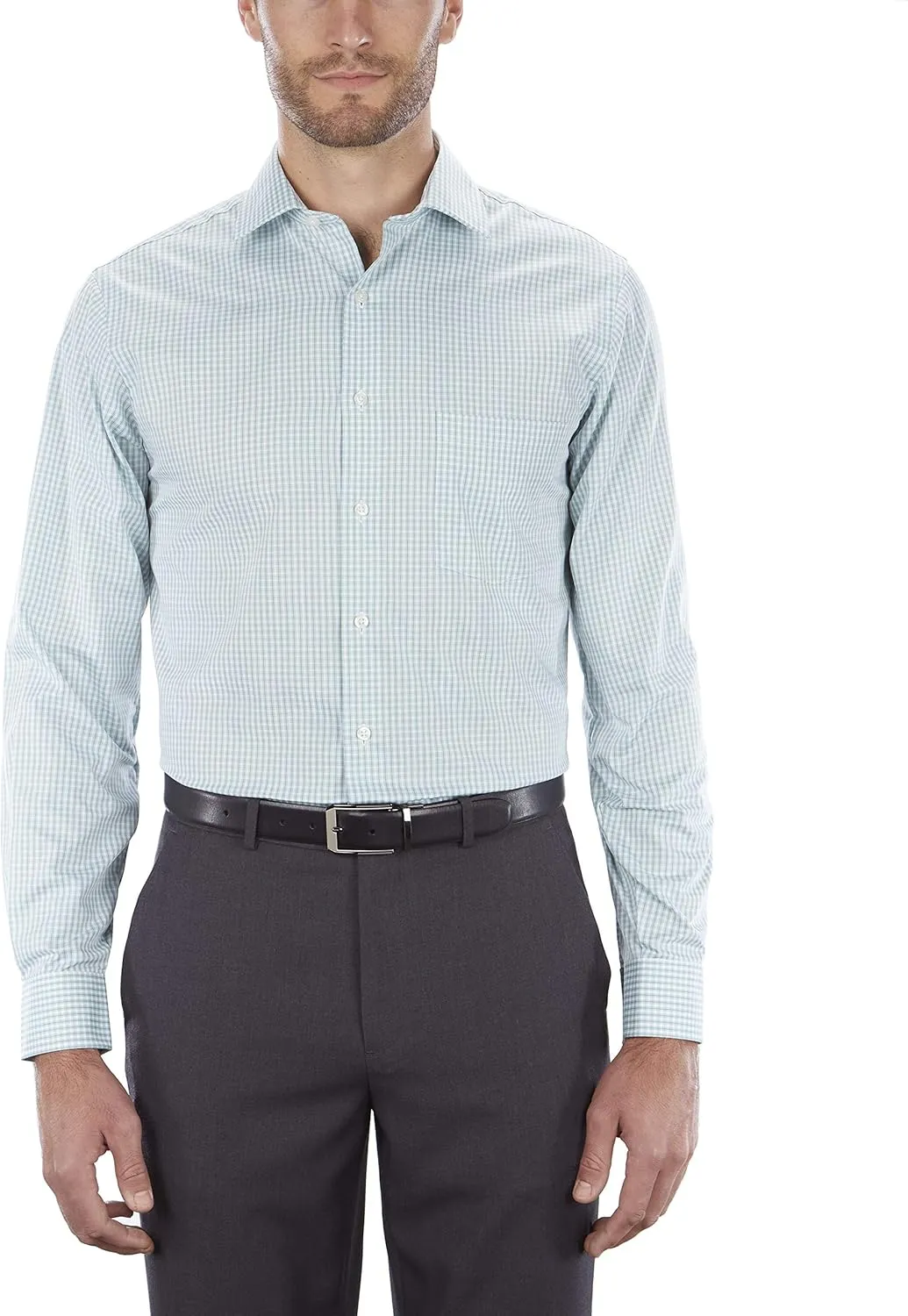 Van Heusen Men's Regular Fit Flex Collar Check Dress Shirt - Amazon Exclusive
