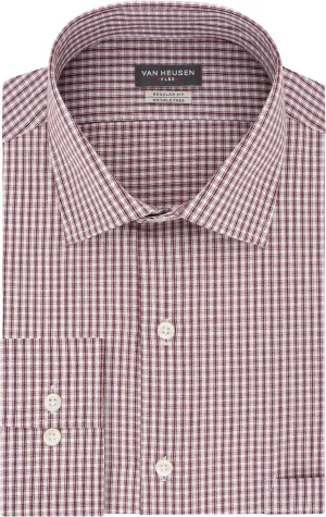 Van Heusen Men's Regular Fit Flex Collar Check Dress Shirt - Amazon Exclusive