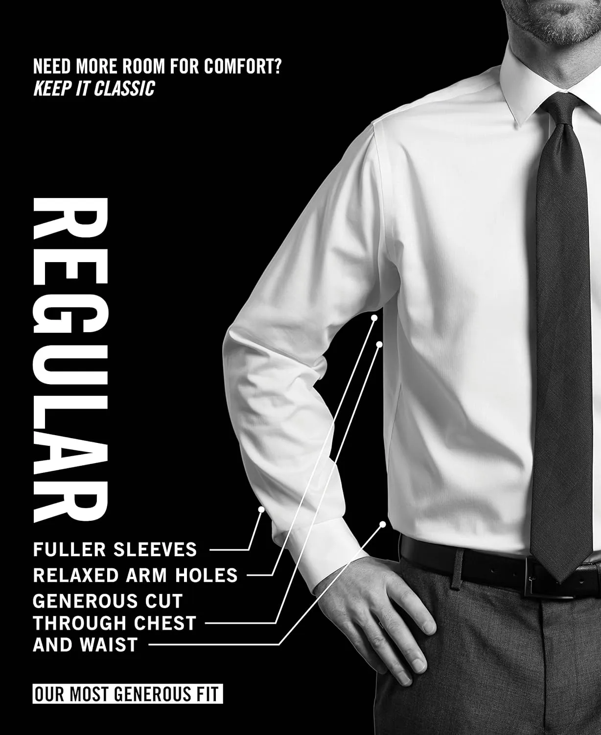 Van Heusen Men's Regular Fit Flex Collar Check Dress Shirt - Amazon Exclusive