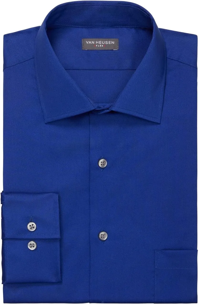 Van Heusen Men's Regular Fit Flex Collar Stretch Dress Shirt - Amazon Exclusive