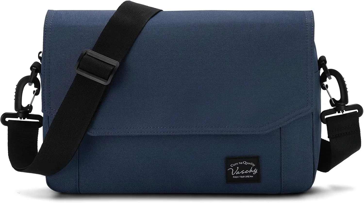 VASCHY Lightweight Messenger Bag for Men, Medium Classic Crossbody Flap Casual Satchel Crossbody Courier Bag for Men