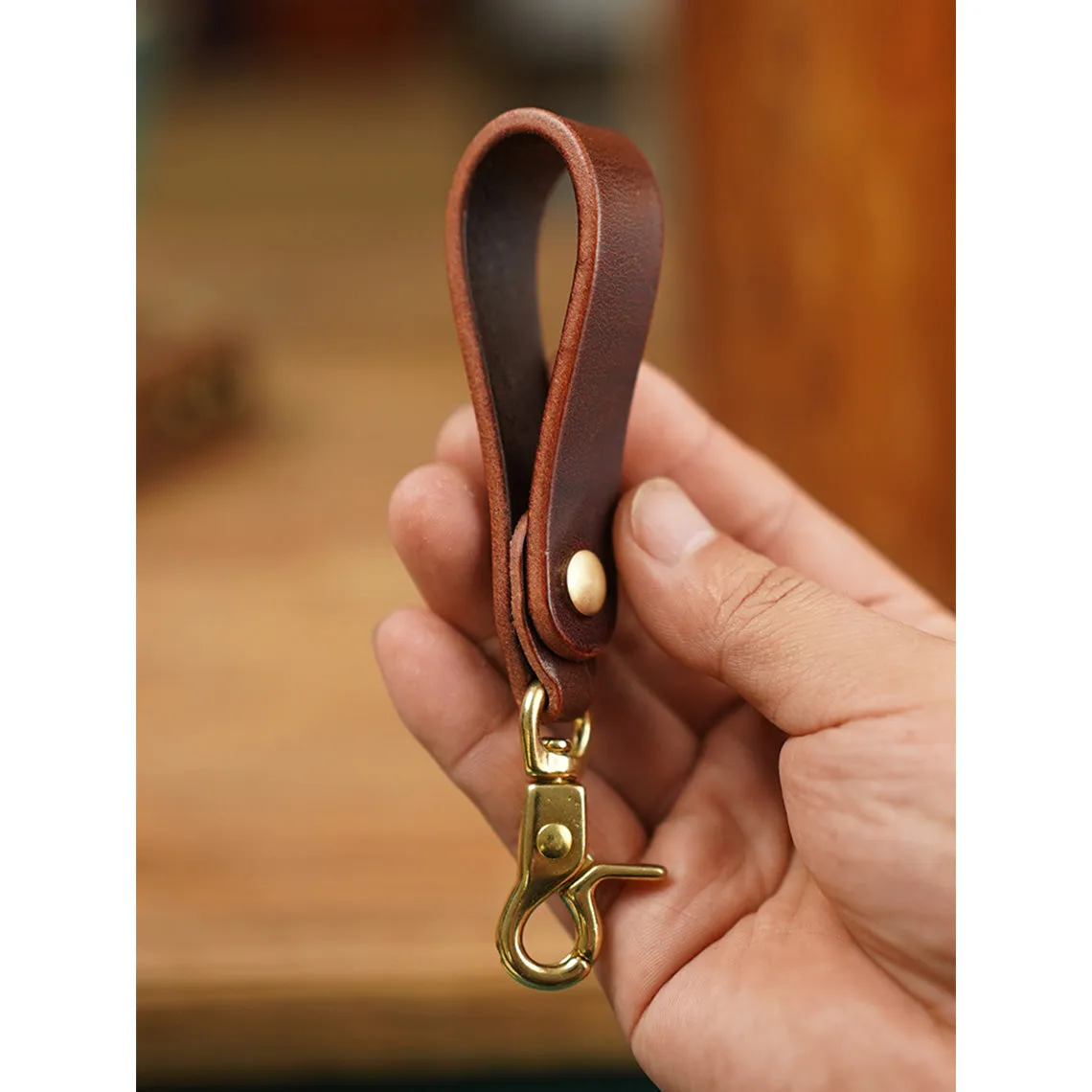 Vegetable Tanned Leather Heavy Duty Keyring
