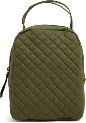 Vera Bradley Women's Cotton Lunch Bunch Lunch Bag, Climbing Ivy Green - Recycled Cotton, One Size