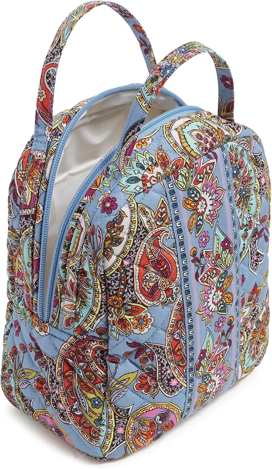 Vera Bradley Women's Cotton Lunch Bunch Lunch Bag, Provence Paisley, One Size