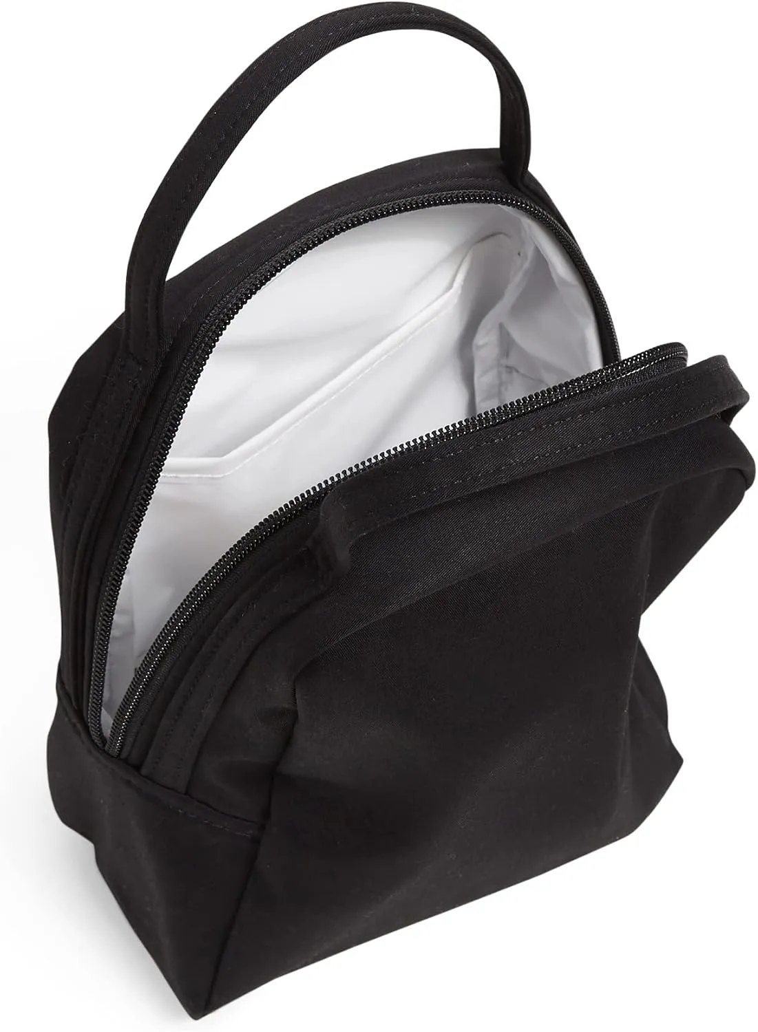 Vera Bradley Women's Cotton Lunch Bunch Lunch Bag, True Black - Recycled Cotton, One Size