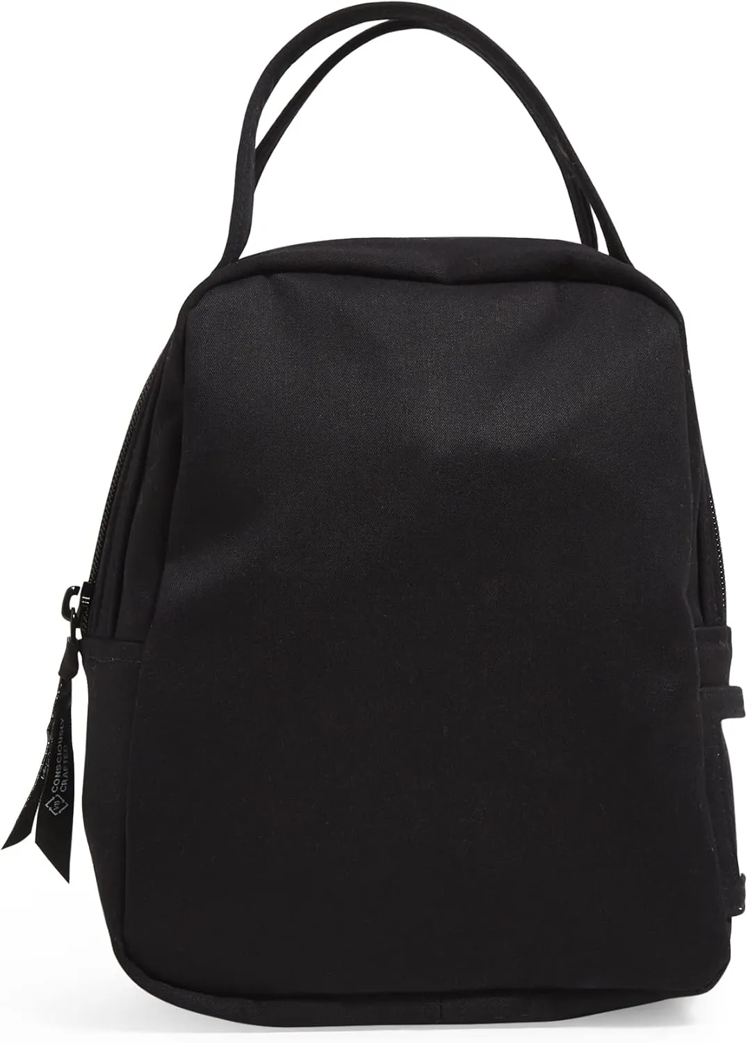 Vera Bradley Women's Cotton Lunch Bunch Lunch Bag, True Black - Recycled Cotton, One Size