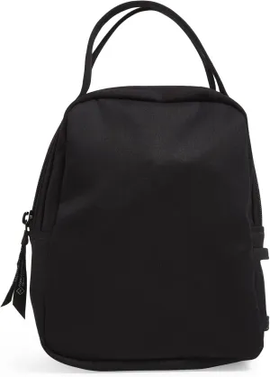Vera Bradley Women's Cotton Lunch Bunch Lunch Bag, True Black - Recycled Cotton, One Size