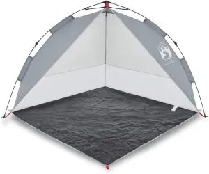 vidaXL Beach Tent, Outdoor Shelter, Foldable Camping Tent, Garden Shelter, Lightweight Tent, Beach Canopy, Gray Quick Release Waterproof