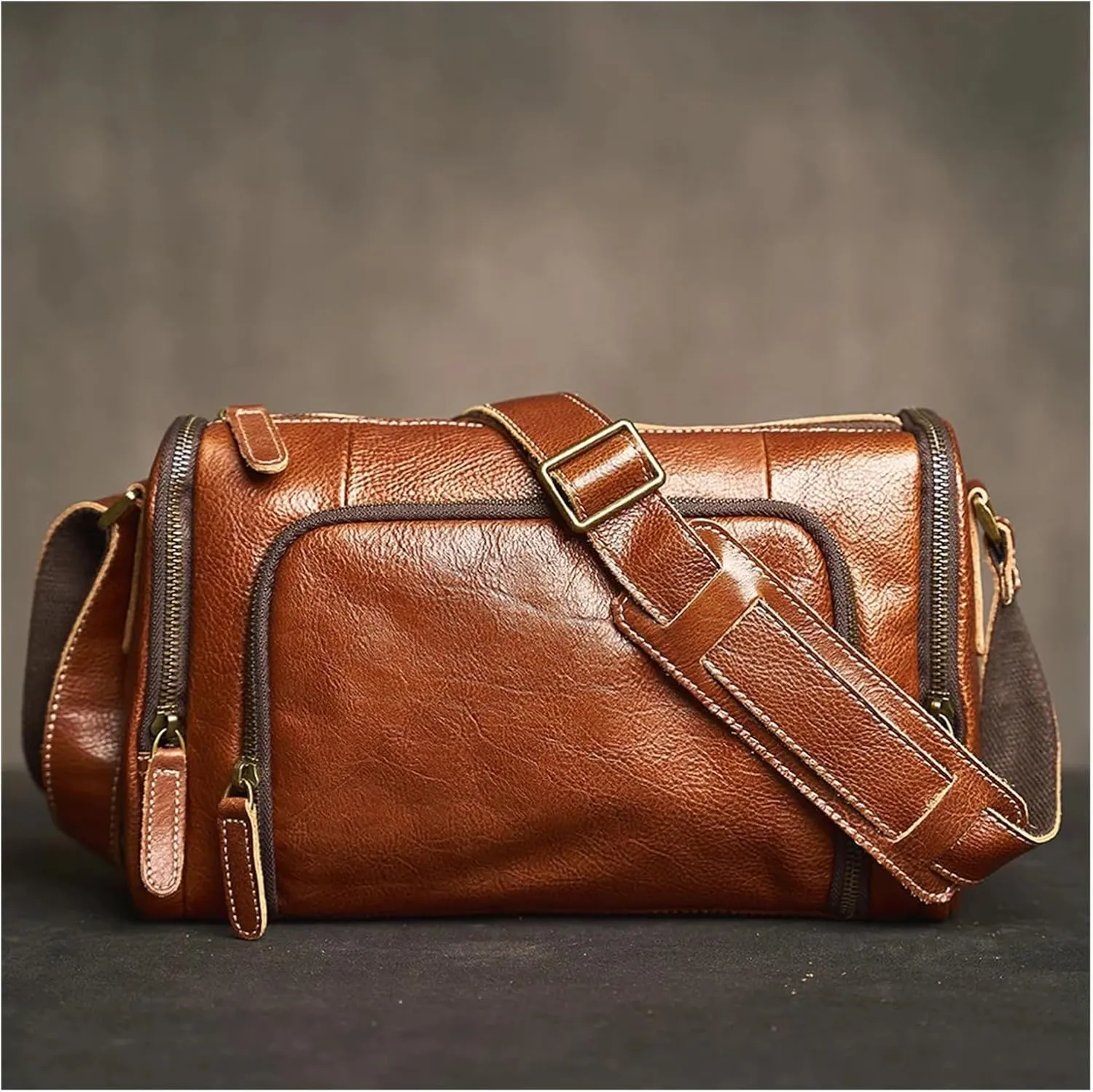 Vintage Crossbody Bag For Men Genuine Leather Mens Shoulder Bag Fashion Casual Classic Messenger Bags
