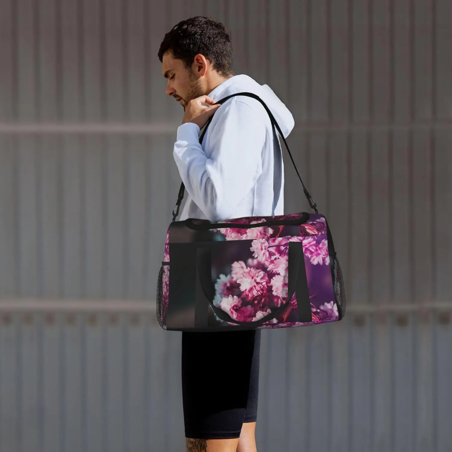 Violet Travel Duffel Bag Large Foldable Waterproof Overnight Bag For Beach Swim Bags Pool Sports Gym