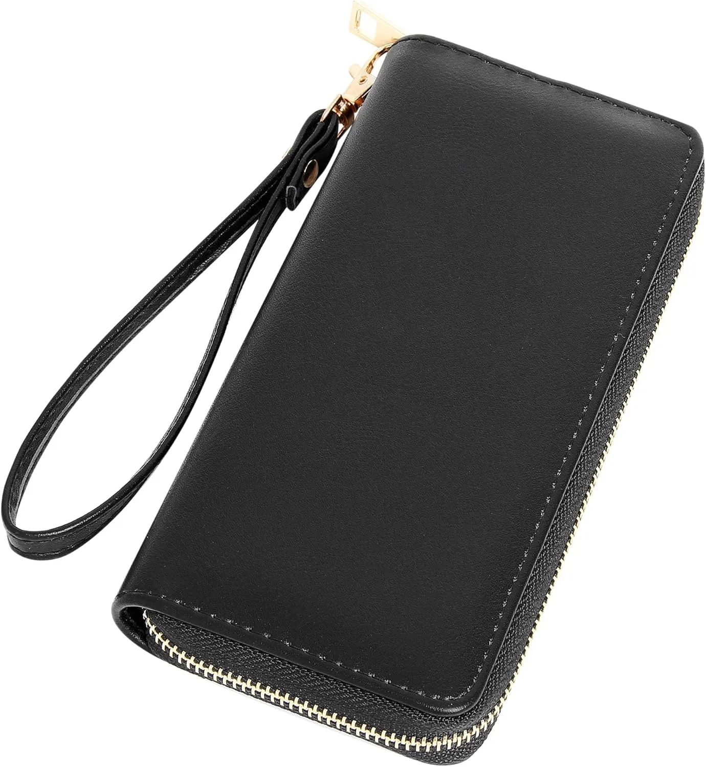 VOCUS Womens Wristlet Wallet Zip Around Clutch Wallet Large RFID Blocking PU Leather Bifold with Phone Holder for Travel