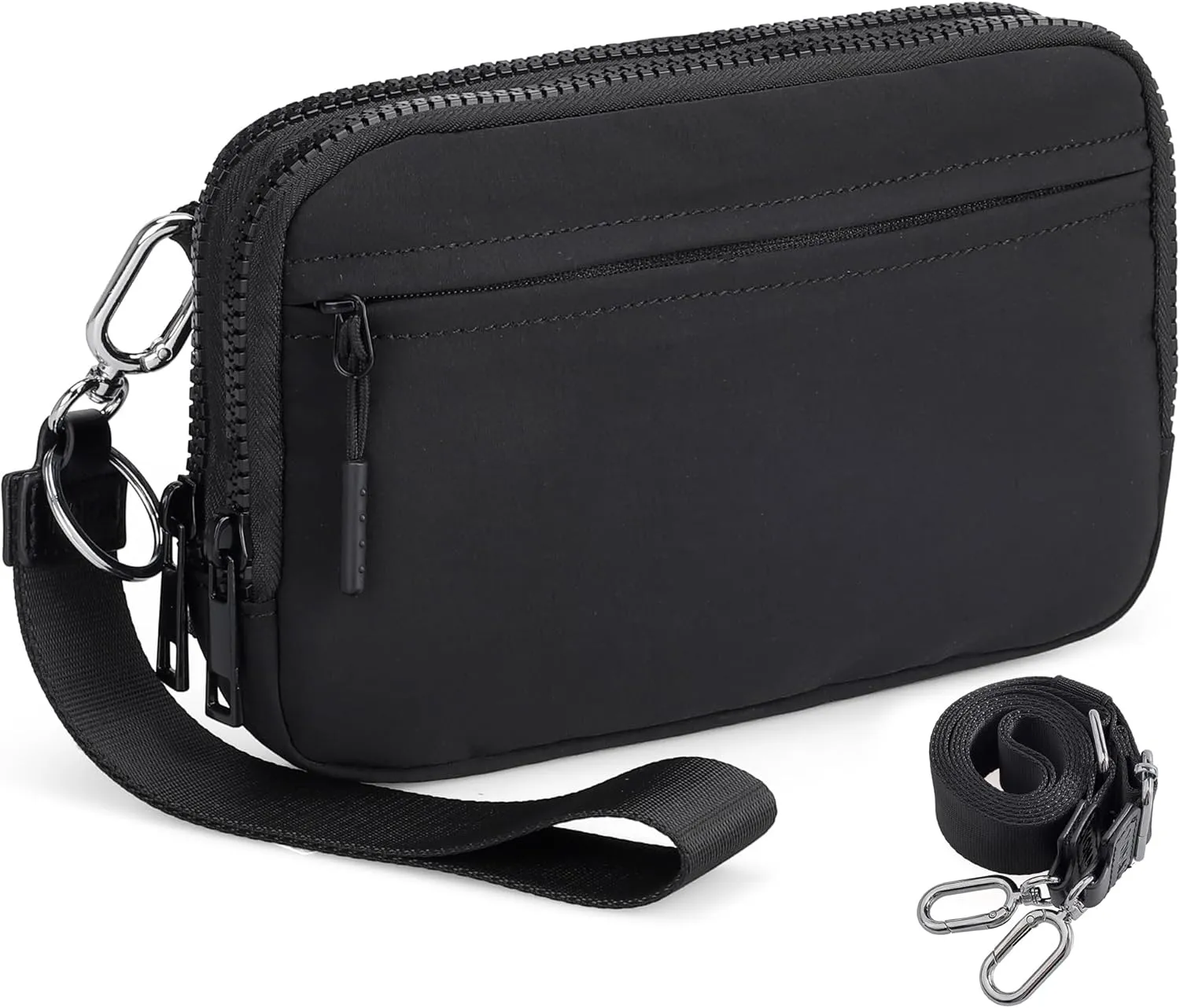 VONAL Wristlet Wallets for Women, RFID Wristlet Purse Built in Wallet, Small Nylon Crossbody Bags, Credit Card Holder