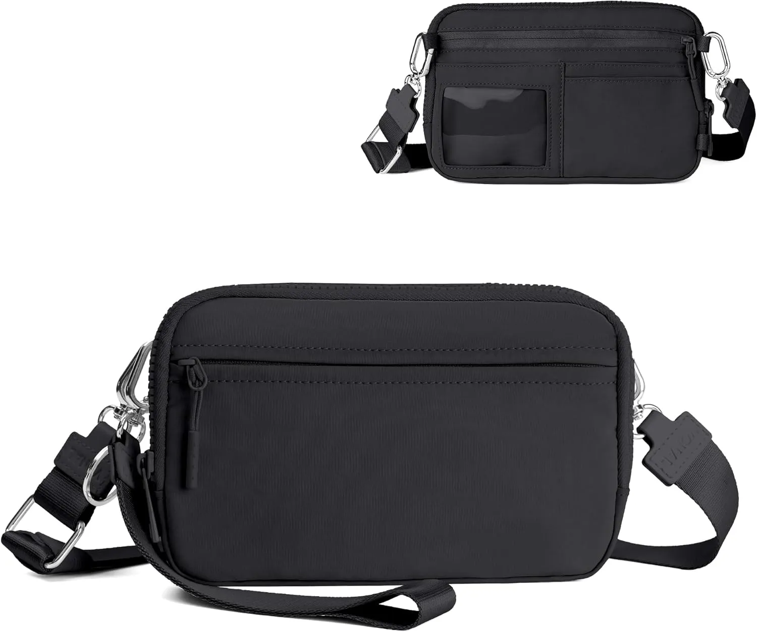 VONAL Wristlet Wallets for Women, RFID Wristlet Purse Built in Wallet, Small Nylon Crossbody Bags, Credit Card Holder