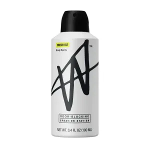 W by jake paul Fresh Ice Body Spray, Odor-Blocking Stay-On Formula, 3.4 Fl Oz, White