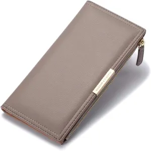 Wallet Women RFID Small Womens Wallet Slim Multi Card Wallet Case Credit Card Holder for Women Leather Wallet Lady Zipper Coin Pocket & ID Window & Money Organizers