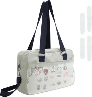 WAYUTO Ita Bag Crossbody Bag Messenger Shoulder Bags Kawaii Pin Display Bag with Insert for Anime Cosplay