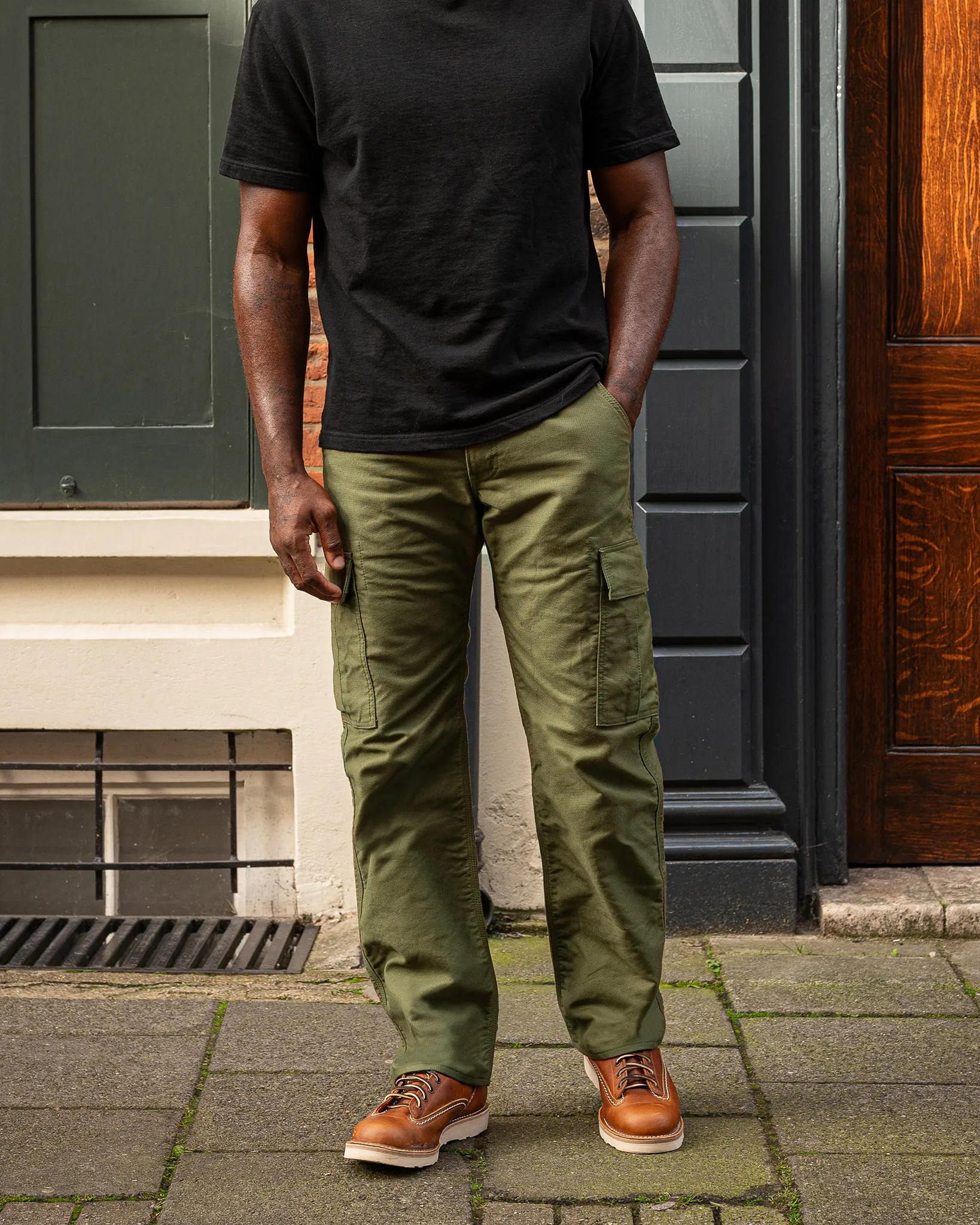 Whipcord Cargo Pants - Army Green