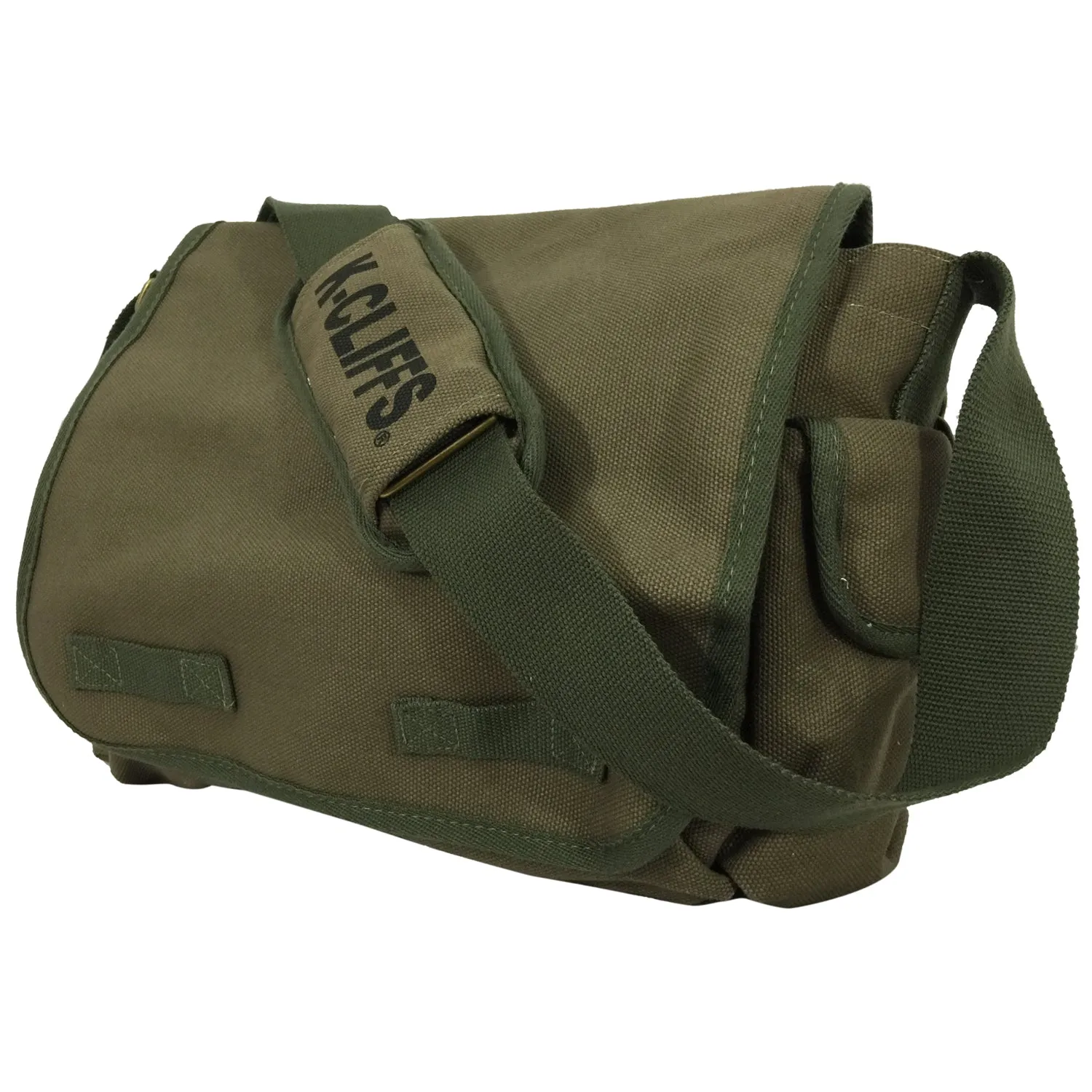 Wholesale Case Lot: 10 pc Vintage Military Canvas Messenger Bag: Classic, Heavy-Duty Laptop Bookbag for Students, School, and Travel  |||   10 PACKS | $26.99 PER PACK