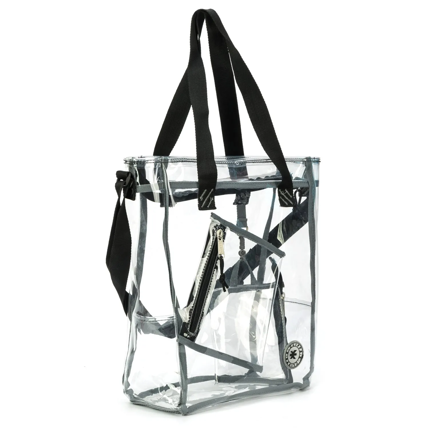 Wholesale Case Lot: 25-Pack Heavy Duty Clear Tote Quality See-Through Messenger Work Bag - Durable Transparent PVC  |||   25 PACKS | $9.99 PER PACK