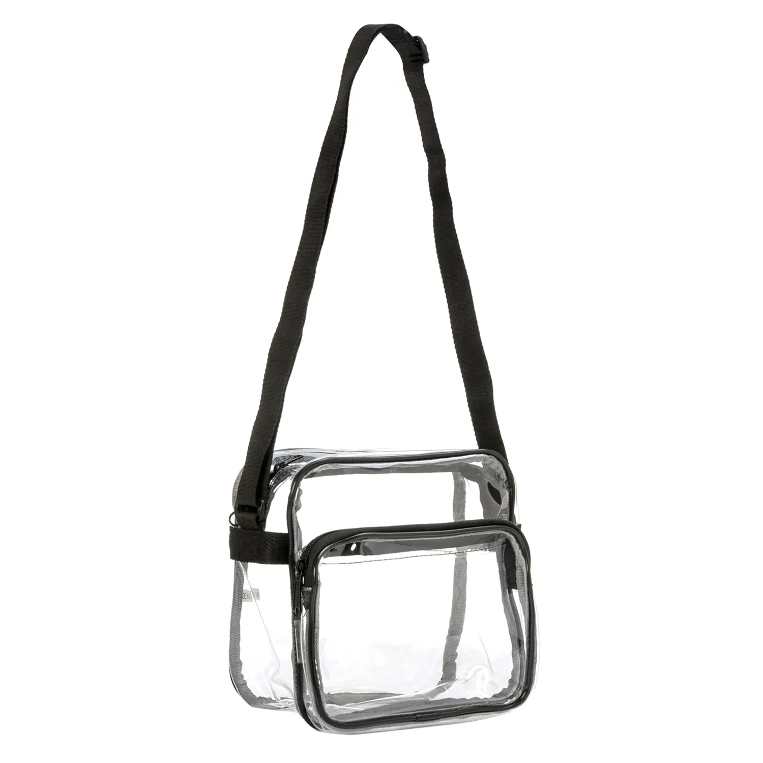Wholesale Case Lot: 30 pcs Heavy Duty STADIUM Clear Tote Quality See Through Messenger Work Bag Durable Transparent PVC Lunch Bag  |||   30 PACKS | $7.99 PER PACK