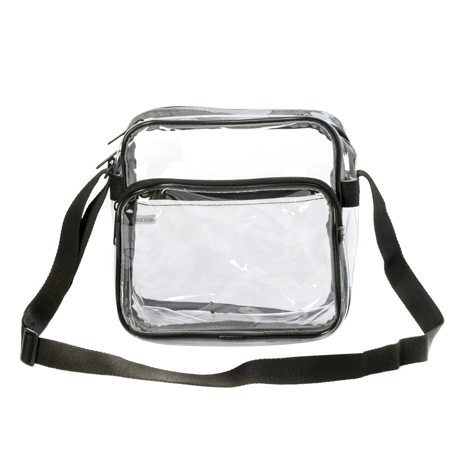 Wholesale Case Lot: 30 pcs Heavy Duty STADIUM Clear Tote Quality See Through Messenger Work Bag Durable Transparent PVC Lunch Bag  |||   30 PACKS | $7.99 PER PACK