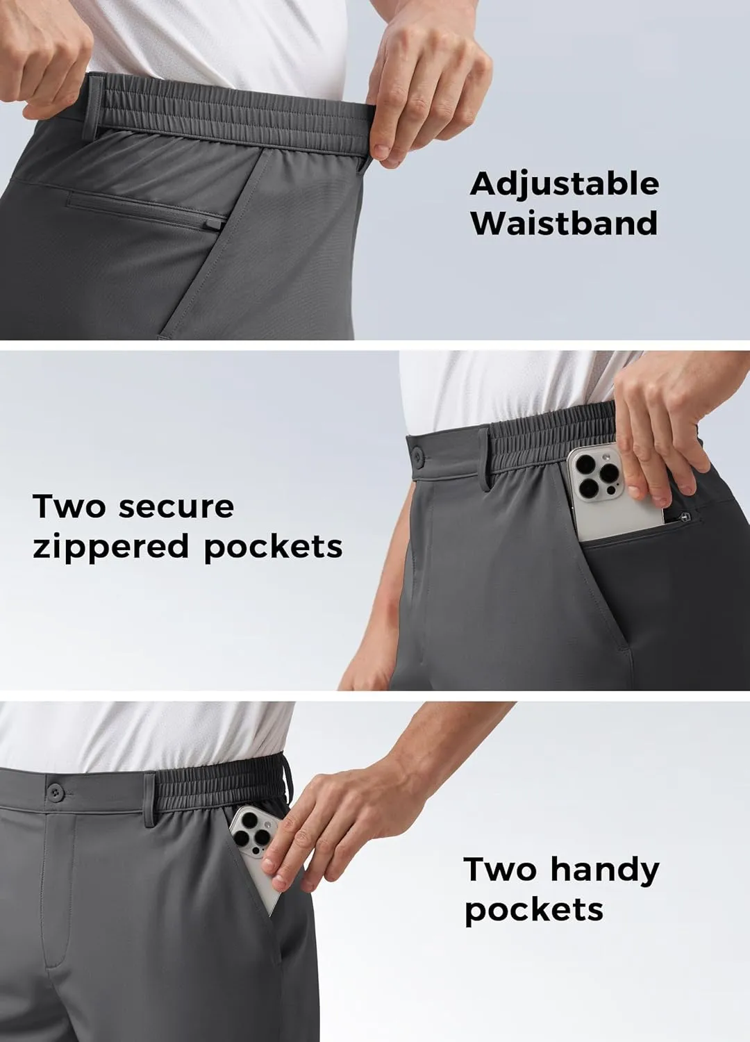 Willit Men's Shorts Golf Casual Shorts Lightweight Quick Dry Work Dress Shorts Stretch Hiking Shorts with Pockets