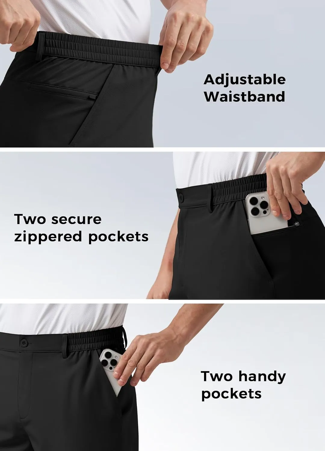 Willit Men's Shorts Golf Casual Shorts Lightweight Quick Dry Work Dress Shorts Stretch Hiking Shorts with Pockets