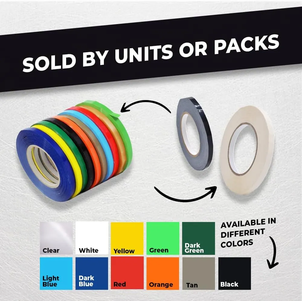 WOD BSTC22PVC White 10 Pack, Poly Bag Sealer Tape - 3/8 inch x 180 yds. for Color Coding Age of Perishables, Food Storage, Pack,Aging and Sealing Meat, Candy, or Gifts
