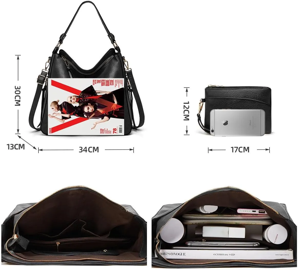 Women Fashion Handbags Wallet Tote Bag Shoulder Bag Top Handle Satchel Purse Set