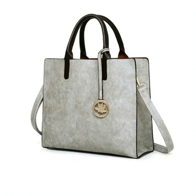 Women for Leather Virtual reality Pink Bag Versatile - - Design Unique assortment 3-in-1 Tote