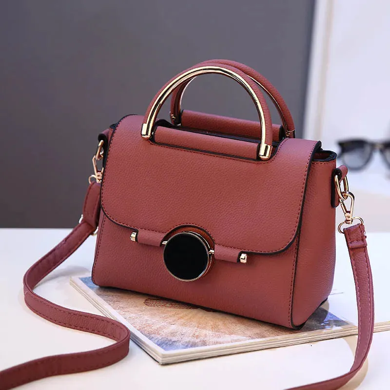Women Handbag New Fashion Shoulder Bags For Lady Solid Totes Cute Shopping Messenger Bag Lock Black Red Color Hand Bags