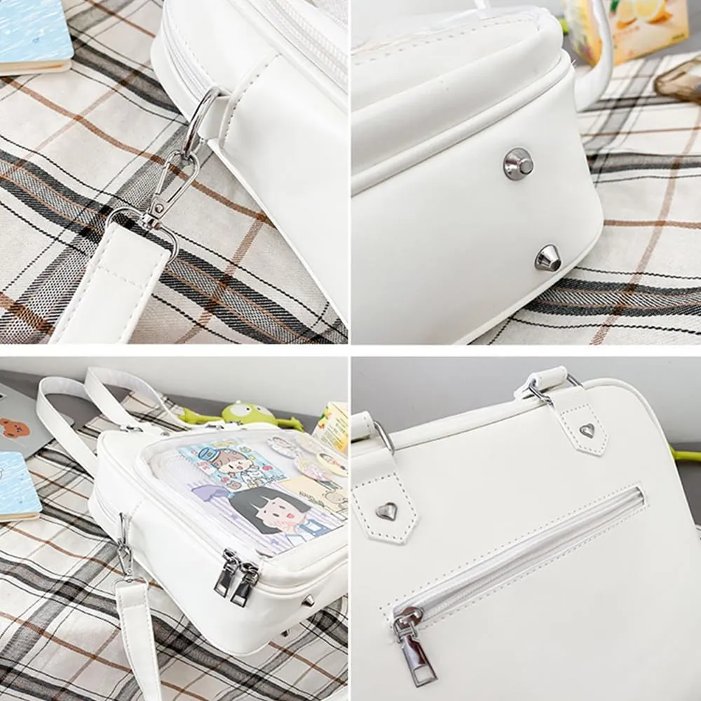 Women JK Purse Shoulder Bags Handbag Transparent Window DIY Messenger Bag Small Wallet Pendant