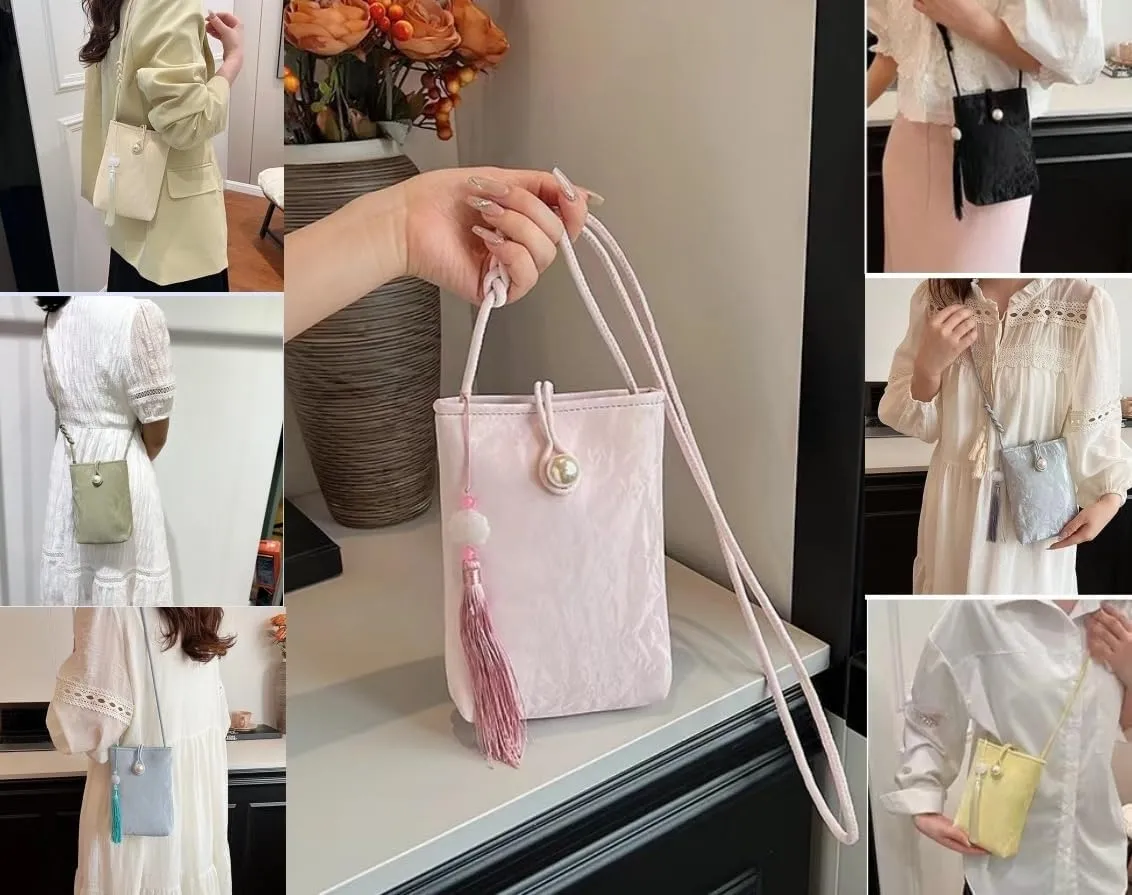 Women Mini Crossbody Bags Small Shoulder Bags CellPhone Purse Tassels Wallet Purse for Women